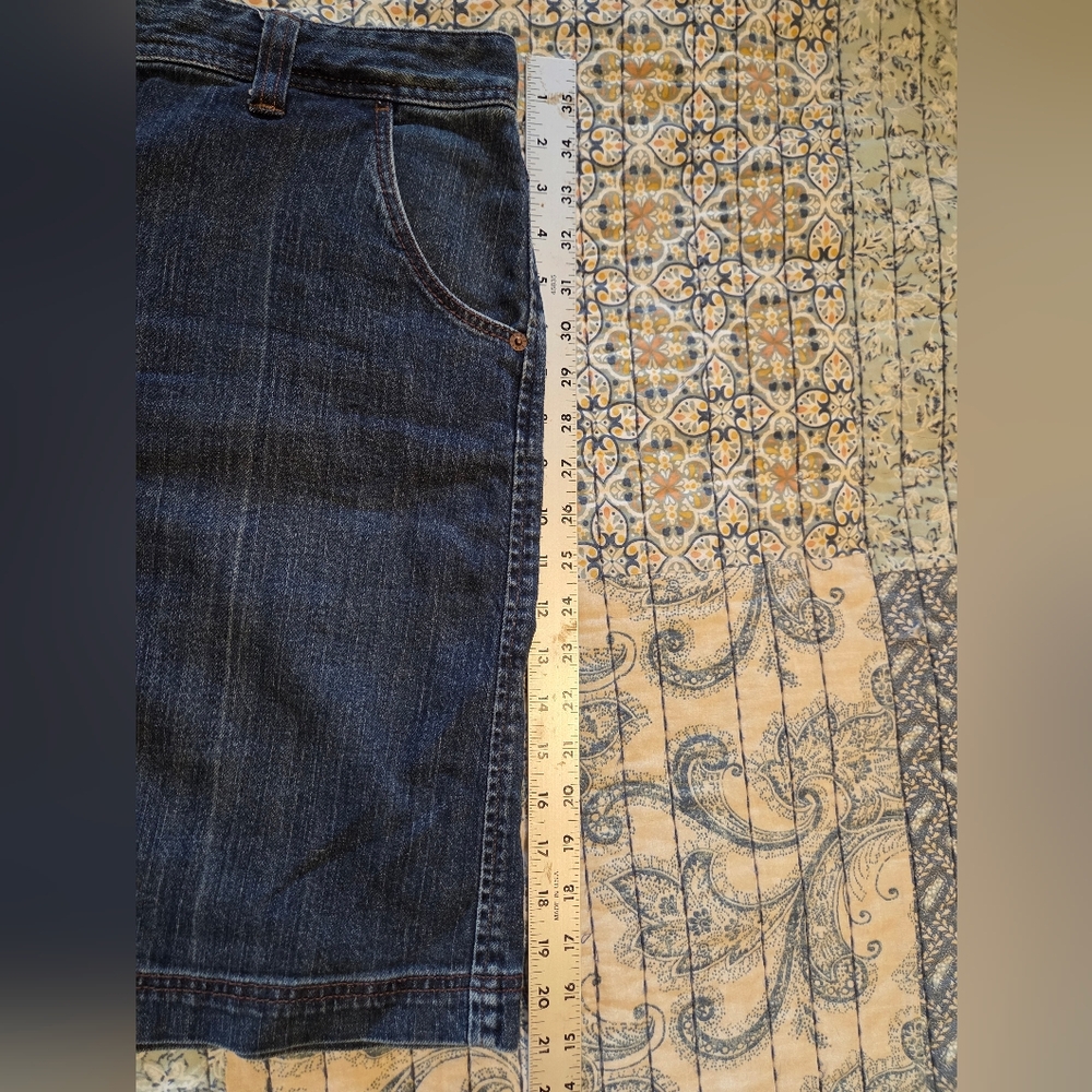 Eddie Bauer Dark Blue Denim Mini Skirt - Size 12 - Picture 6 of 6